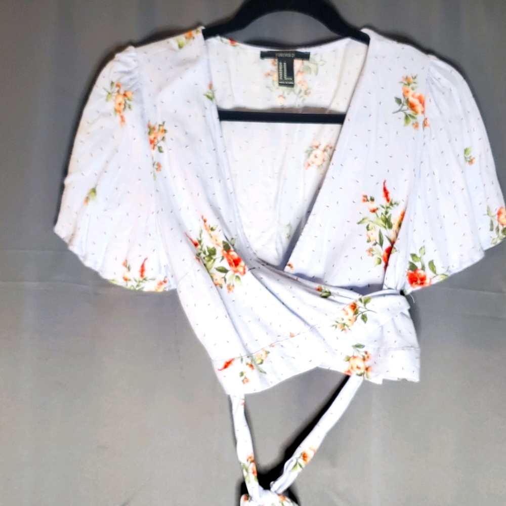 Floral Wrap Crop Top